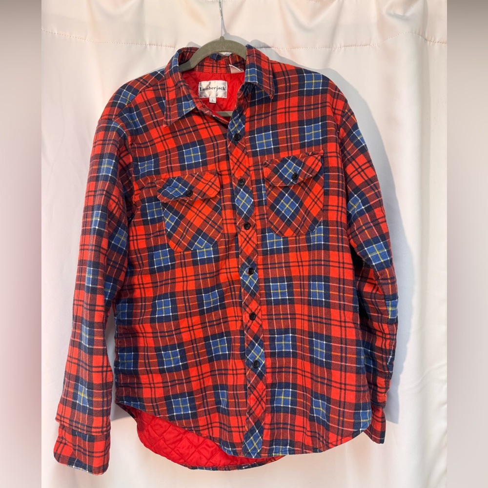 Lumberjack Vintage 90s Quilted Flannel Shirt-Jacket - Shacket || Large || Men’s